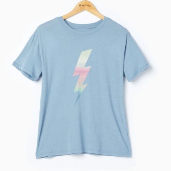Boyfriend Bolt Tee in Ocean M (6-8) - Picture 1 of 7